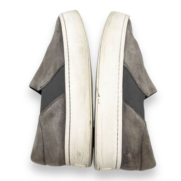Vince Warren Suede Platform Slip-On Sneakers Warm Gray Size 9.5 - Picture 10 of 16